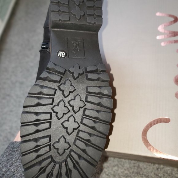 Crown Vintage Women's Olive Black Moto Boots Size 8M - Picture 5 of 6